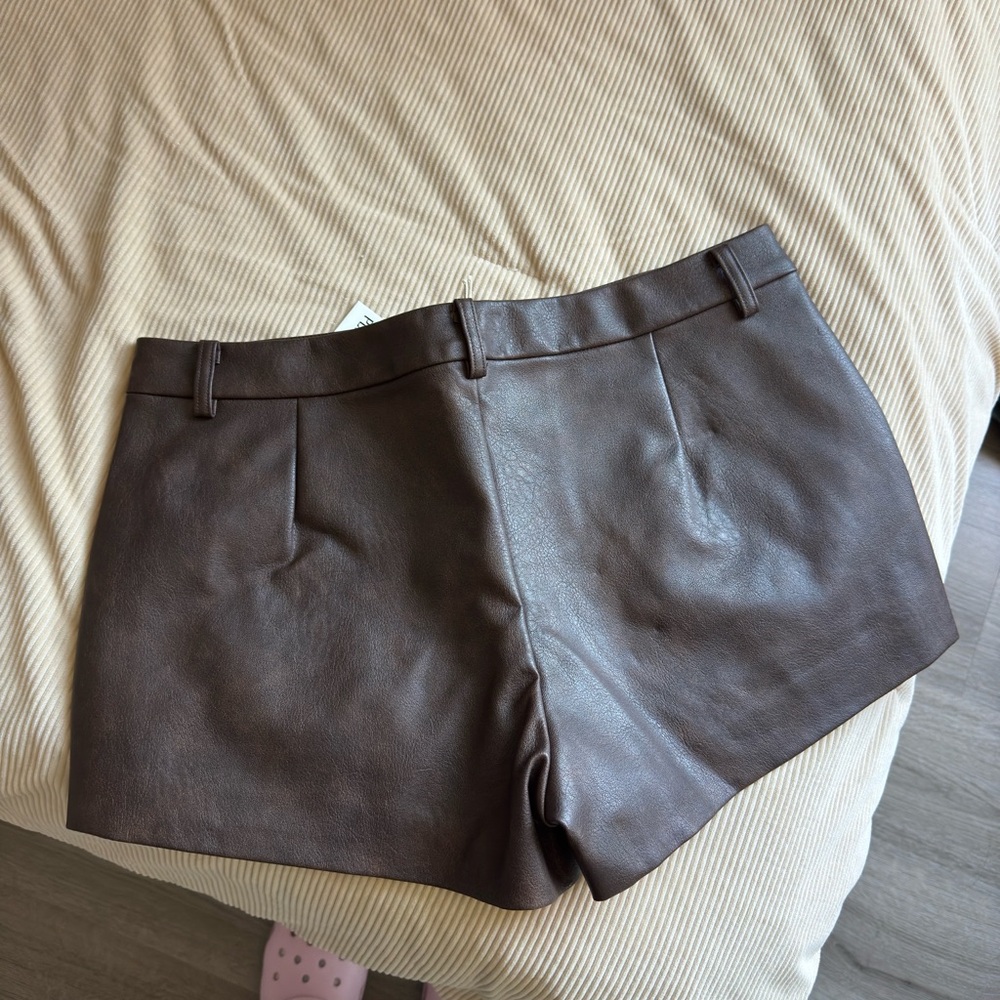 Peppermayo Dark Brown High Waist Shorts - Picture 4 of 5
